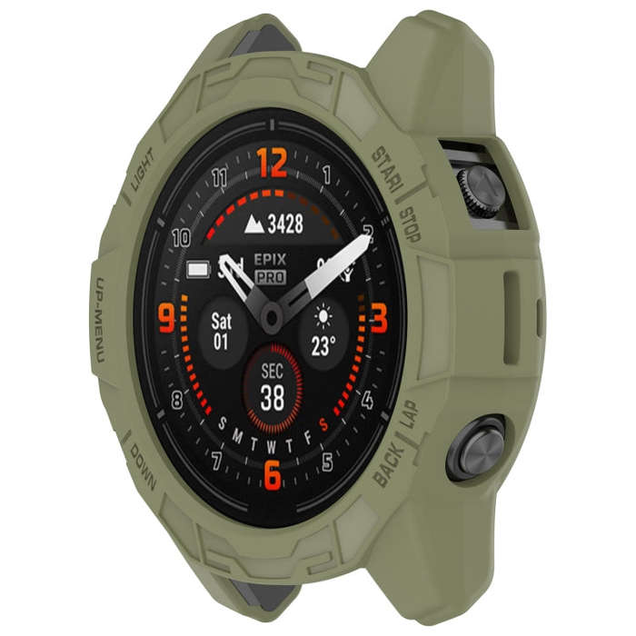 For Garmin Epix Pro / Epix Pro Gen 2 42mm / Fenix 7S / 7S Pro Armored TPU Half Wrapped Watch Prot...