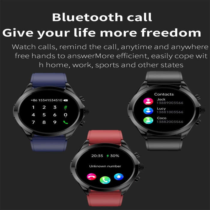 ET440 1.39 inch Color Screen Smart Silicone Strap Watch,Support Heart Rate / Blood Pressure / Blo...