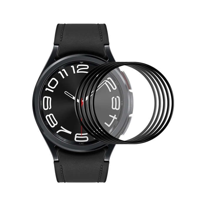 For Samsung Galaxy Watch6 Classic 43mm 5pcs ENKAY 3D Full Coverage Soft PC Edge PMMA HD Screen Film