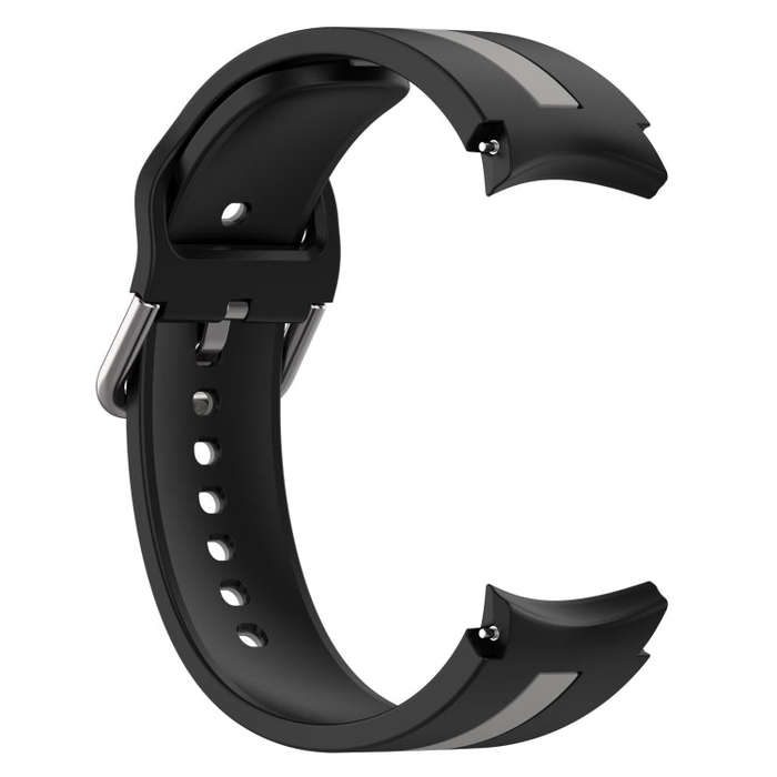 For Samsung Galaxy Watch 6 40mm Two-Color Silicone Watch Band(Black+Gray)