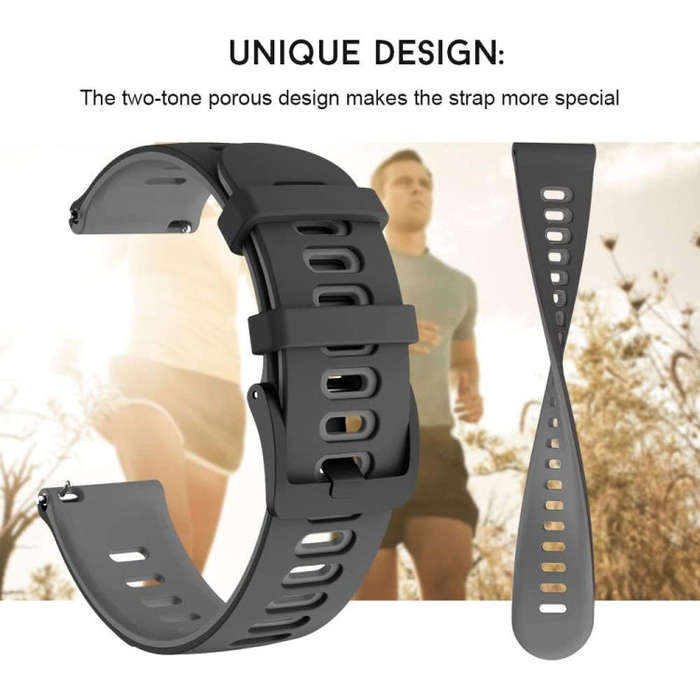For Samsung Galaxy Watch 6 Classic 47mm 20mm Two-color Silicone Watch Band(Lime + Black)