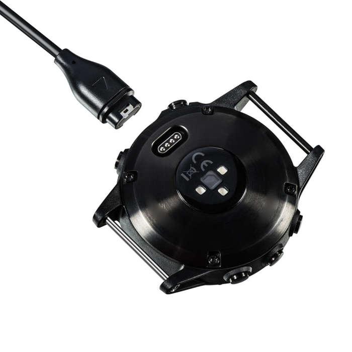 For Garmin Fenix 6X Pro Type-C Port Watch Charger With Data Transmission(Black)
