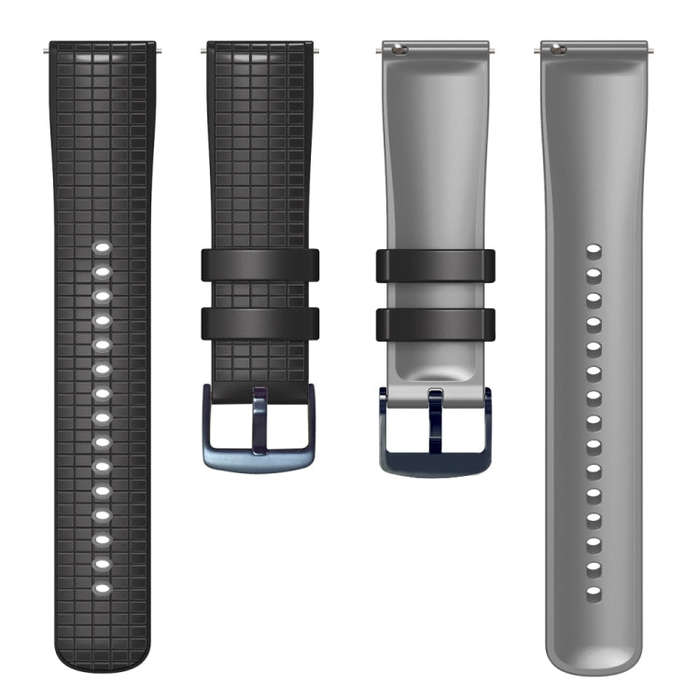 For Samsung Galaxy Watch3 45mm 22mm Mesh Two Color Silicone Watch Band(Black Gray)