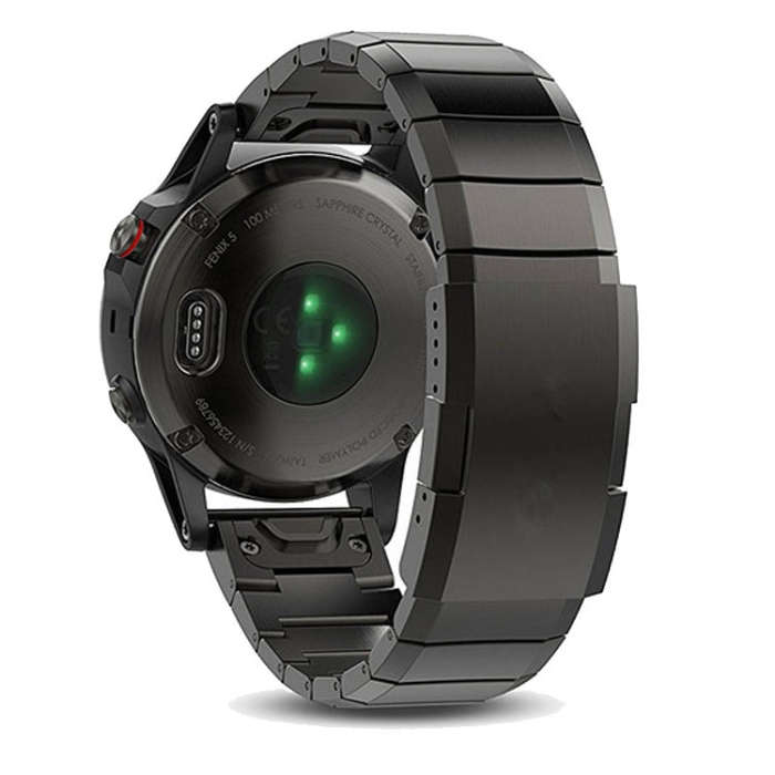 For Garmin Quatix 5 Titanium Alloy Quick Release 22mm Watch Band(Black)
