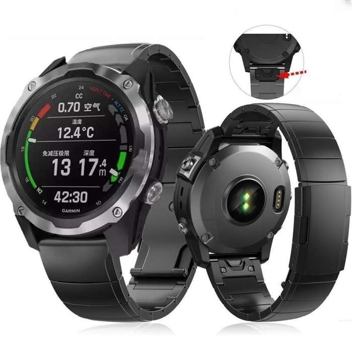 For Garmin D2 Delta PX Titanium Alloy Quick Release 26mm Watch Band(Sliver)