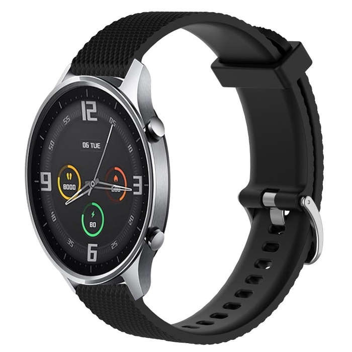 For Xiaomi Mi Watch Color 22mm Diamond Textured Silicone Watch Band(Black)
