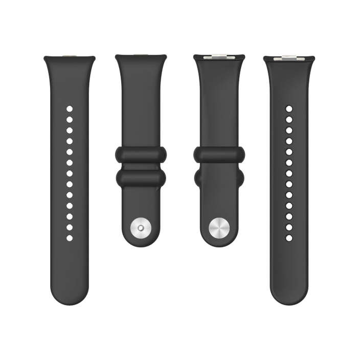 For Xiaomi Smart Band 9 Pro / 8 Pro Solid Color Reverse Buckle Silicone Watch Band(Black)
