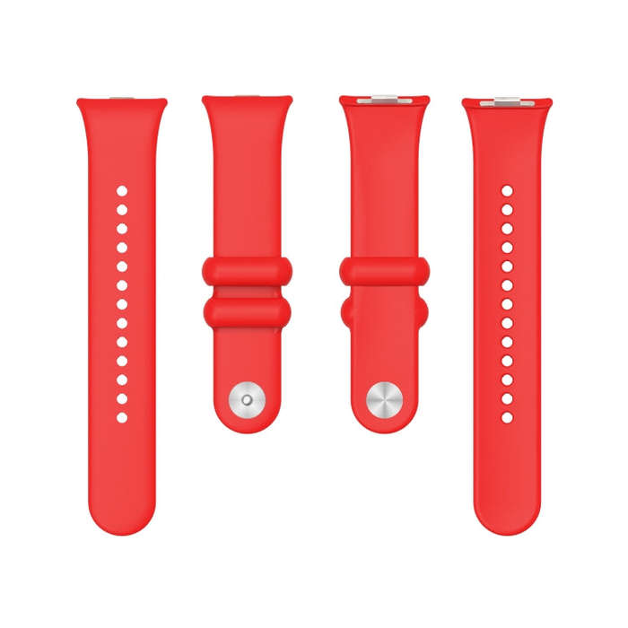 For Xiaomi Smart Band 9 Pro / 8 Pro Solid Color Reverse Buckle Silicone Watch Band(Red)