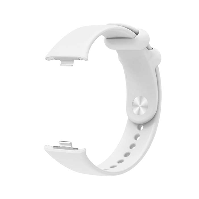 For Xiaomi Smart Band 9 Pro / 8 Pro Solid Color Reverse Buckle Silicone Watch Band(White)