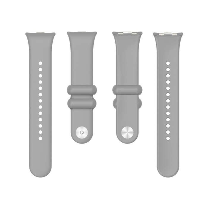 For Xiaomi Smart Band 9 Pro / 8 Pro Solid Color Reverse Buckle Silicone Watch Band(Gray)