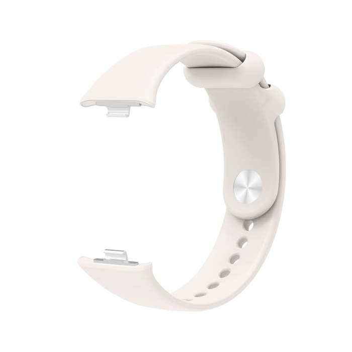 For Xiaomi Smart Band 9 Pro / 8 Pro Solid Color Reverse Buckle Silicone Watch Band(Starlight Color)
