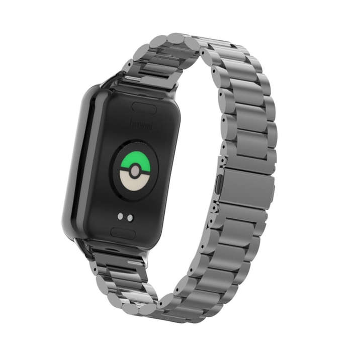For Xiaomi Smart Band 9 Pro / 8 Pro Three Bead Metal Stainless Steel Watch Band(Black)