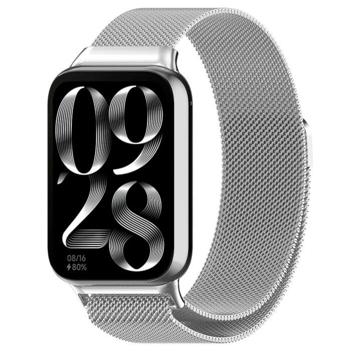 For Xiaomi Smart Band 9 Pro / 8 Pro Milan Magnetic Steel Mesh Watch Band(Silver)