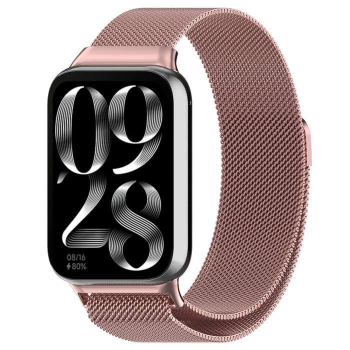 For Xiaomi Smart Band 9 Pro / 8 Pro Milan Magnetic Steel Mesh Watch Band(Pink)