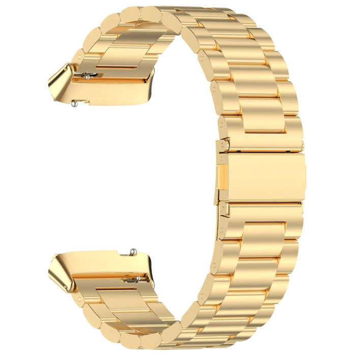 For Redmi Watch 3 Active Three Bead Stainless Steel Metal Watch Band(Gold)
