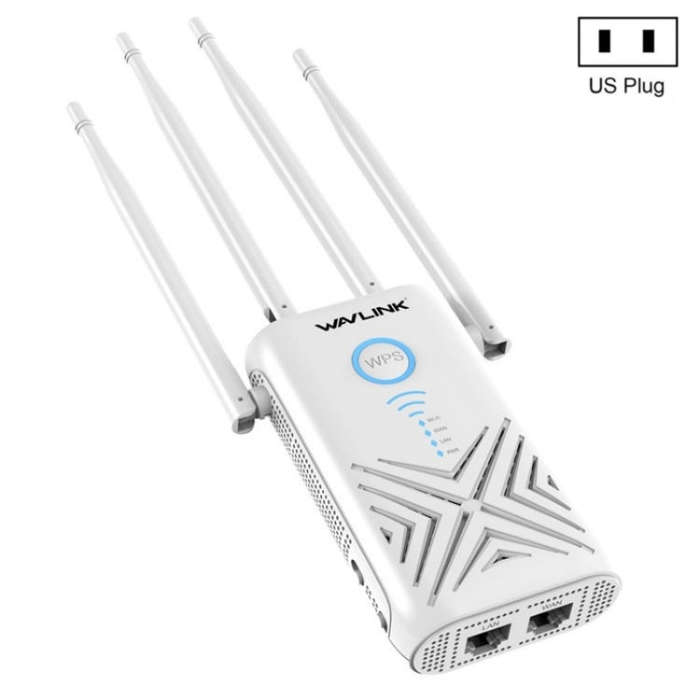 WAVLINK WN579X3 With 5dBi Antennas AC1200 Wireless Router 2.4G / 5G Dual Band WiFi Repeater, Plug...