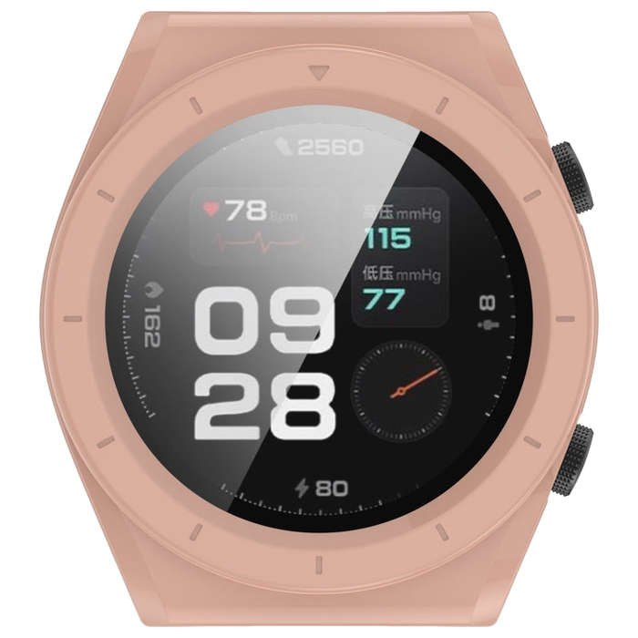 For Xiaomi Watch H1 PC + Tempered Film Integrated Watch Protective Case(Pink)