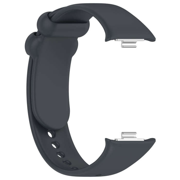 For Redmi Watch 4 Solid Color Liquid Silicone Watch Band(Dark Gray)