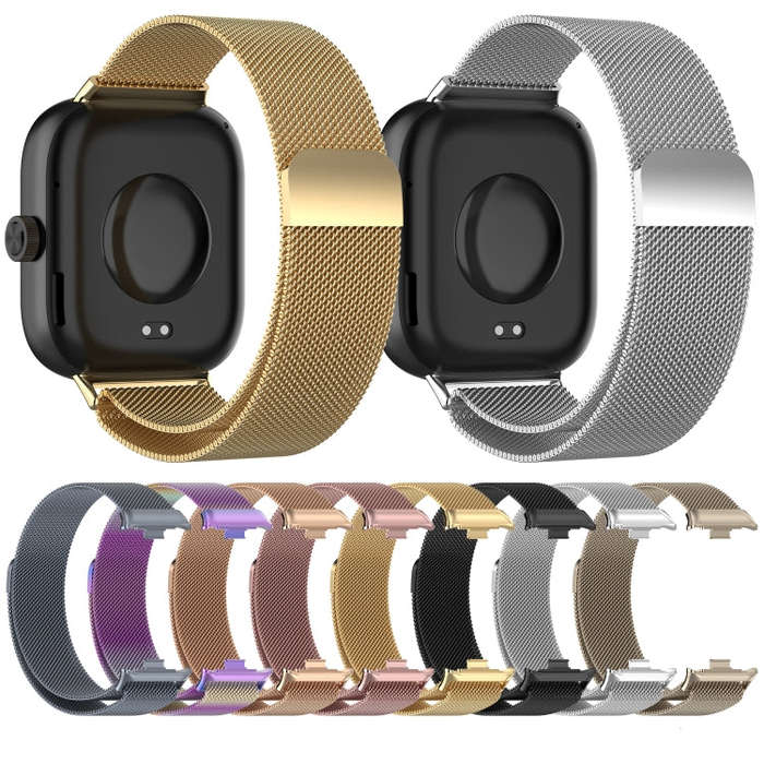 For Redmi Watch 4 Milan Magnetic Steel Mesh Watch Band(Gold)