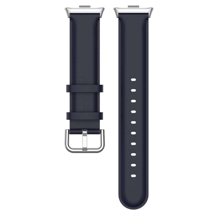 For Xiaomi Smart Band 9 Pro / 8 Pro Round Tail Top Layer Leather Watch Band(Dark Blue)