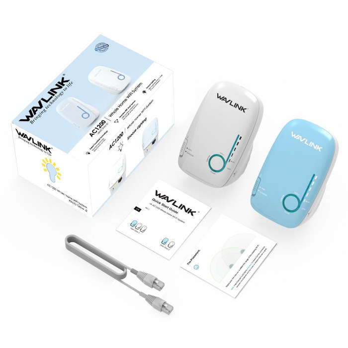 WAVLINK WN576K2 AC1200 Household WiFi Router Network Extender Dual Band Wireless Repeater, Plug:U...