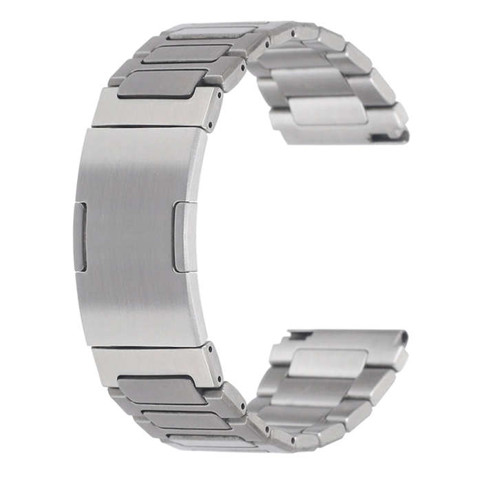 For Huawei Watch GT2 46mm / Watch GT H-Shaped Folding Buckle Stainless Steel Metal Watch Band(Sil...