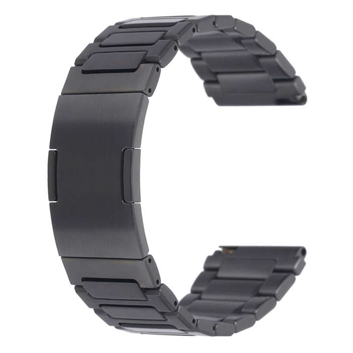 For Huawei Watch GT3 SE H-Shaped Folding Buckle Stainless Steel Metal Watch Band(Gray)