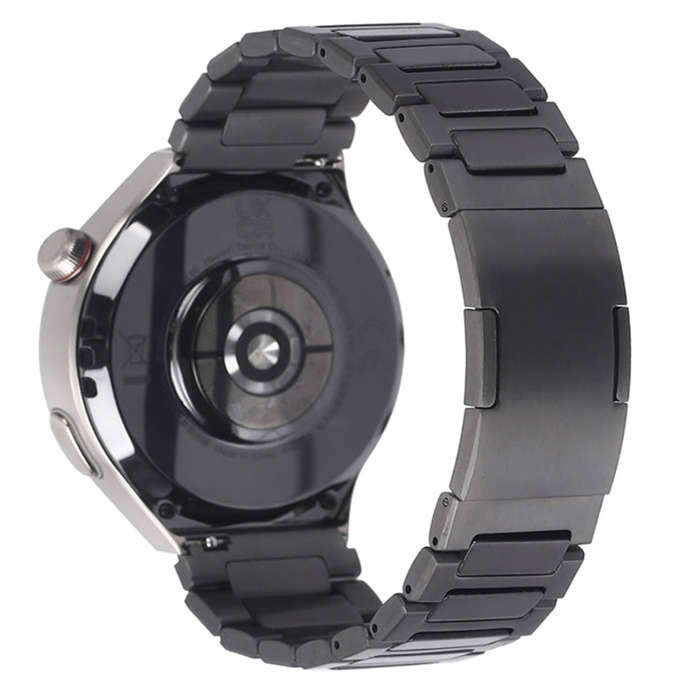 For Huaei Watch 3 Pro New H-Shaped Folding Buckle Stainless Steel Metal Watch Band(Gray)