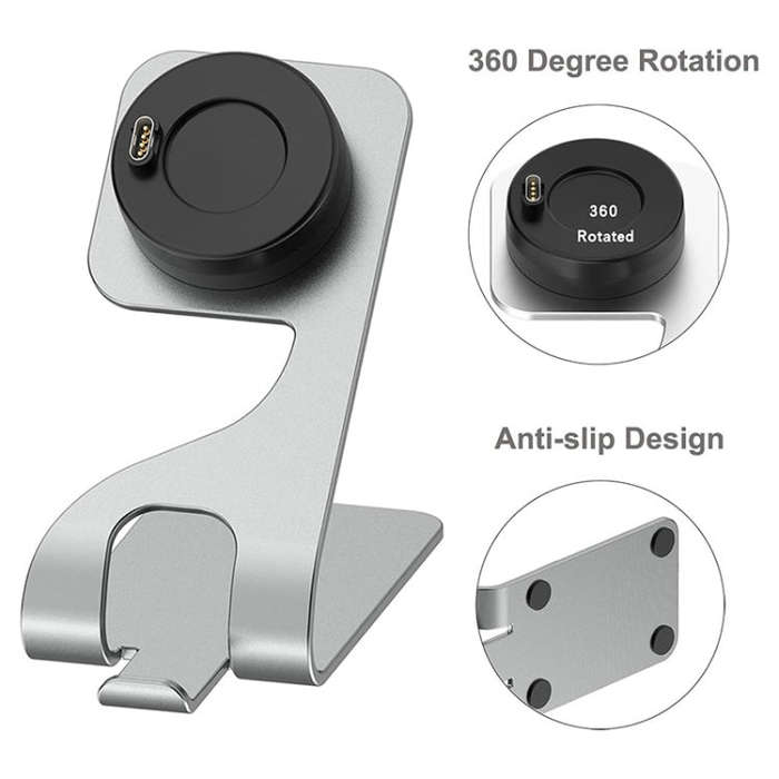 JUNSUNMAY For Garmin Venu 3 / Venu 3S USB Port Aluminum Alloy Watch Charger Holder, Length: 1.5m(...