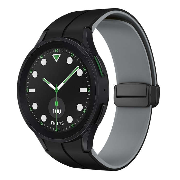For Samsung Galaxy watch 5 Pro Golf Edition Two Color Magnetic Folding Buckle Silicone Watch Band...