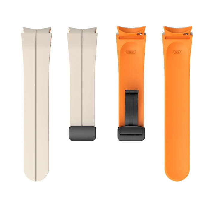 For Samsung Galaxy Watch 5  44mm Two Color Magnetic Folding Buckle Silicone Watch Band(Midnight B...