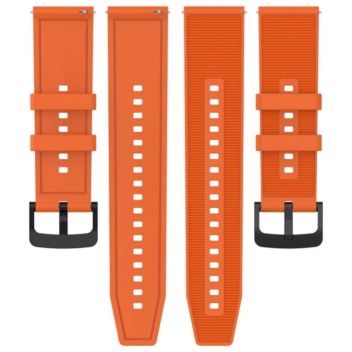 For Huawei Watch GT Runner 22mm Textured Silicone Solid Color Watch Band(Orange)