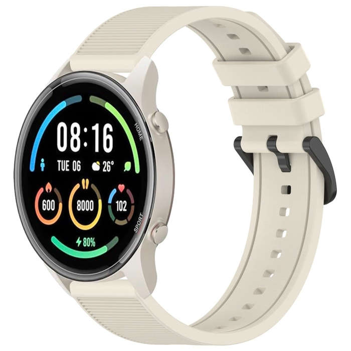 For Xiaomi MI Watch Sport 22mm Textured Silicone Solid Color Watch Band(Starlight)