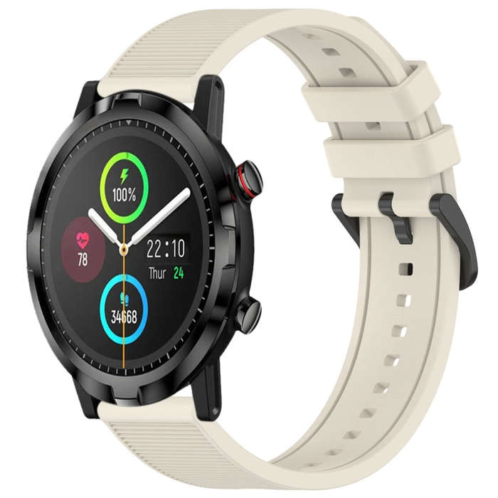 For Xiaomi Haylou RT LS05S 22mm Textured Silicone Solid Color Watch Band(Starlight)