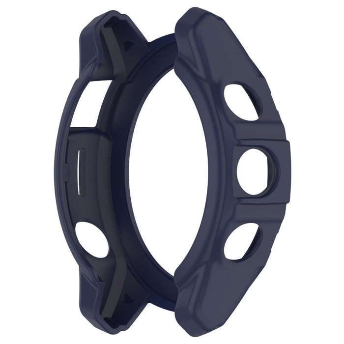 For Garmin Quatix 7 Pro Armored Hollow Half Pack TPU Watch Protective Case(Blue)