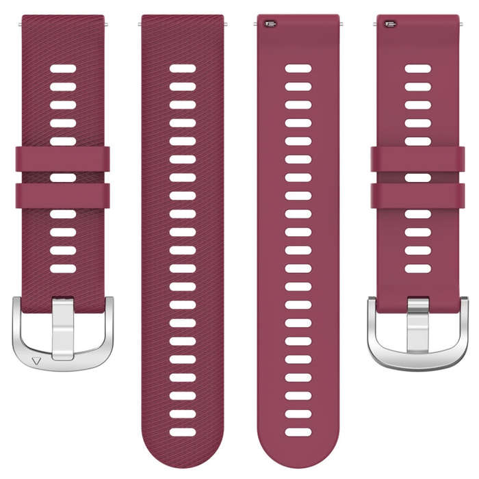 For Garmin D2 Air X10 43mm Cross Texture Silicone Watch Band(Wine Red)