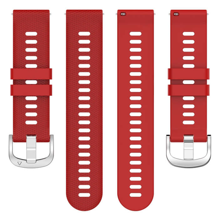 For Garmin D2 Air X10 43mm Cross Texture Silicone Watch Band(Red)