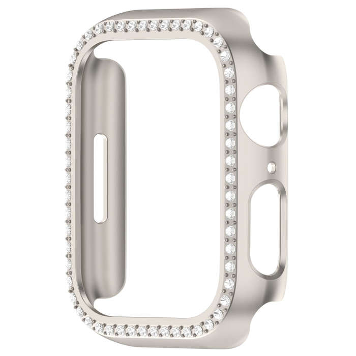 For Apple Watch Series 3 42mm Diamond Hollow PC Watch Case(Starlight)