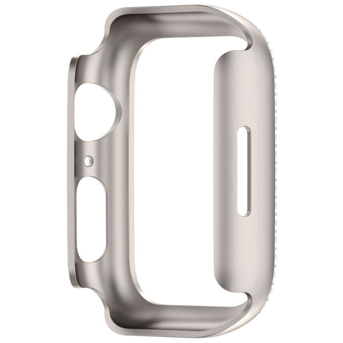 For Apple Watch Series 3 42mm Diamond Hollow PC Watch Case(Starlight)