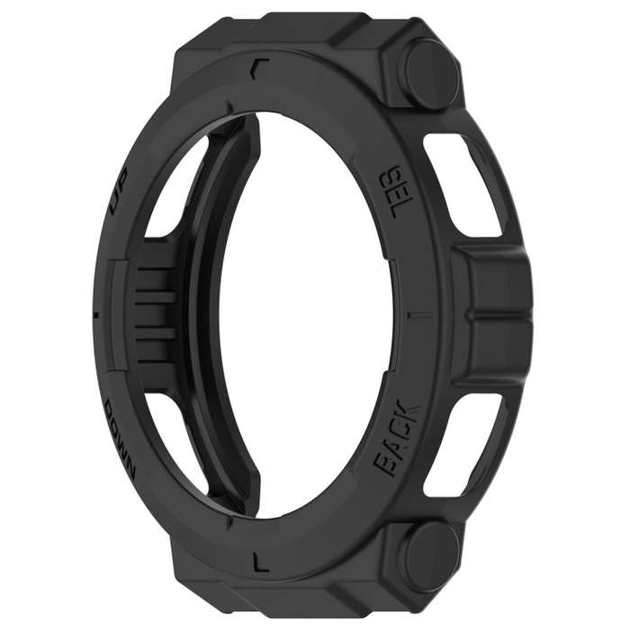 For Amazfit Active Edge A2212 Armored Hollow Half Pack TPU Watch Protective Case(Black)
