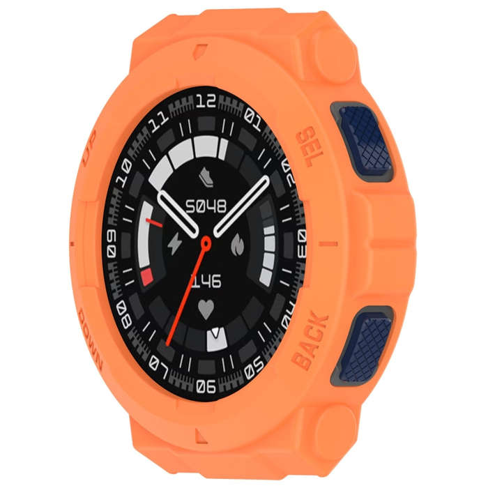 For Amazfit Active Edge A2212 Armored Hollow Half Pack TPU Watch Protective Case(Orange)