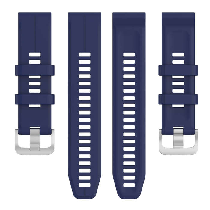 For Garmin Descent G1 Solar 22mm Solid Color Silicone Watch Band(Midnight Blue)