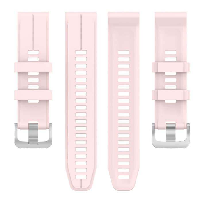 For Garmin Forerunner 965 22mm Solid Color Silicone Watch Band(Pink)