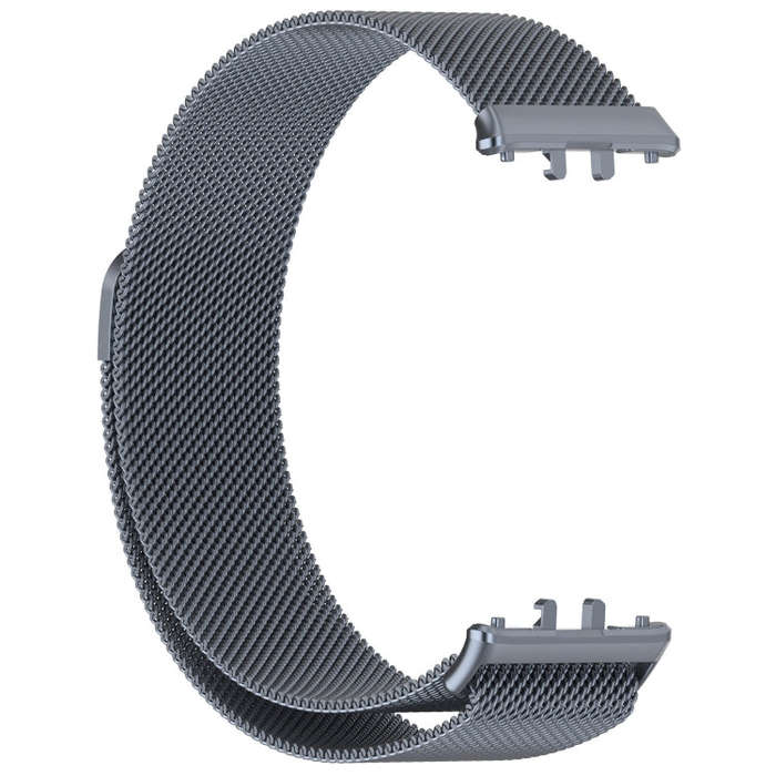 For Samsung Galaxy Fit 3 Milanese Metal Steel Mesh Watch Band(Gray)