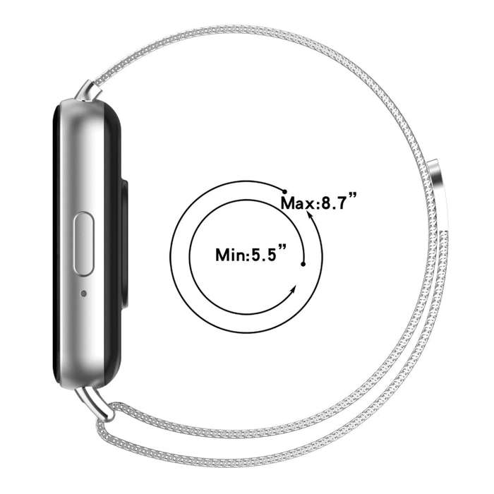 For Samsung Galaxy Fit 3 Milanese Metal Steel Mesh Watch Band(Silver)