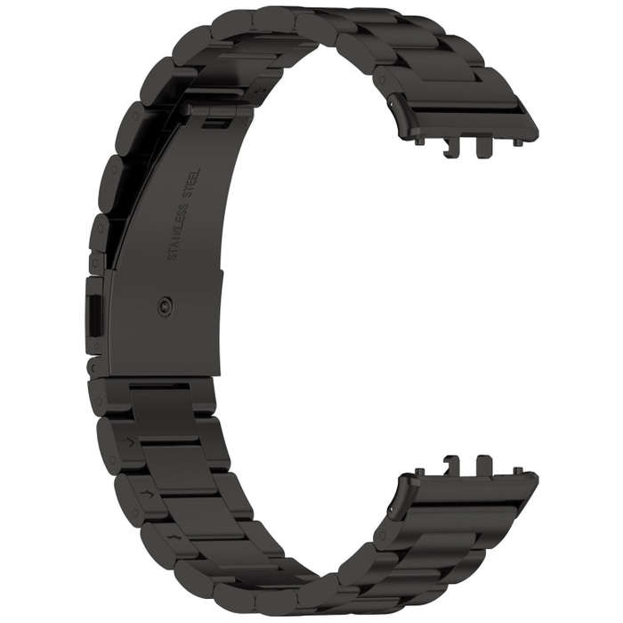 For Samsung Galaxy Fit 3 SM-R390 Three Bead Stainless Steel Metal Watch Band(Black)