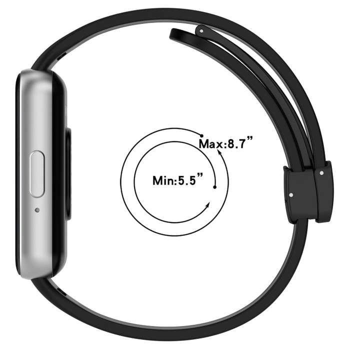 For Samsung Galaxy Fit 3 SM-R390 Magnetic Folding Buckle Silicone Watch Band(Dark Gray)