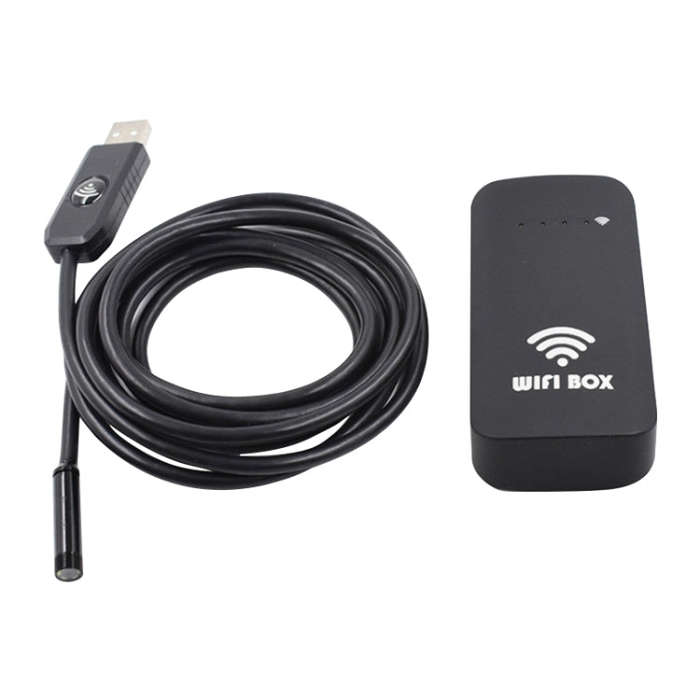HD Endoscope Universal Wireless WiFi Box BOX Supports Any Smartphone Computer(Black)