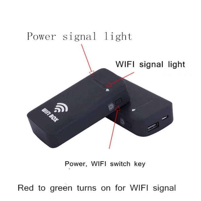 HD Endoscope Universal Wireless WiFi Box BOX Supports Any Smartphone Computer(Black)