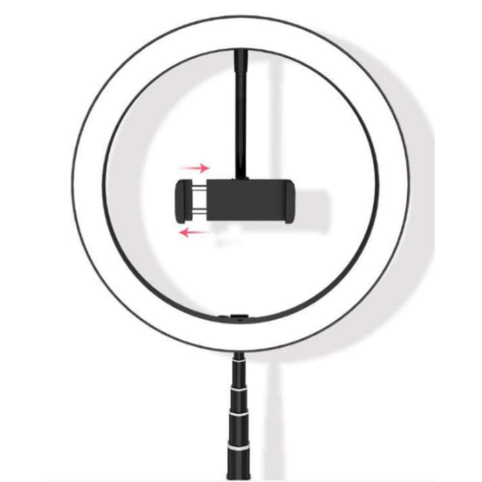 Portable Collapsible Studio-Level Professional Fill Light Mobile Phone Bracket LED Ring Light(Black)